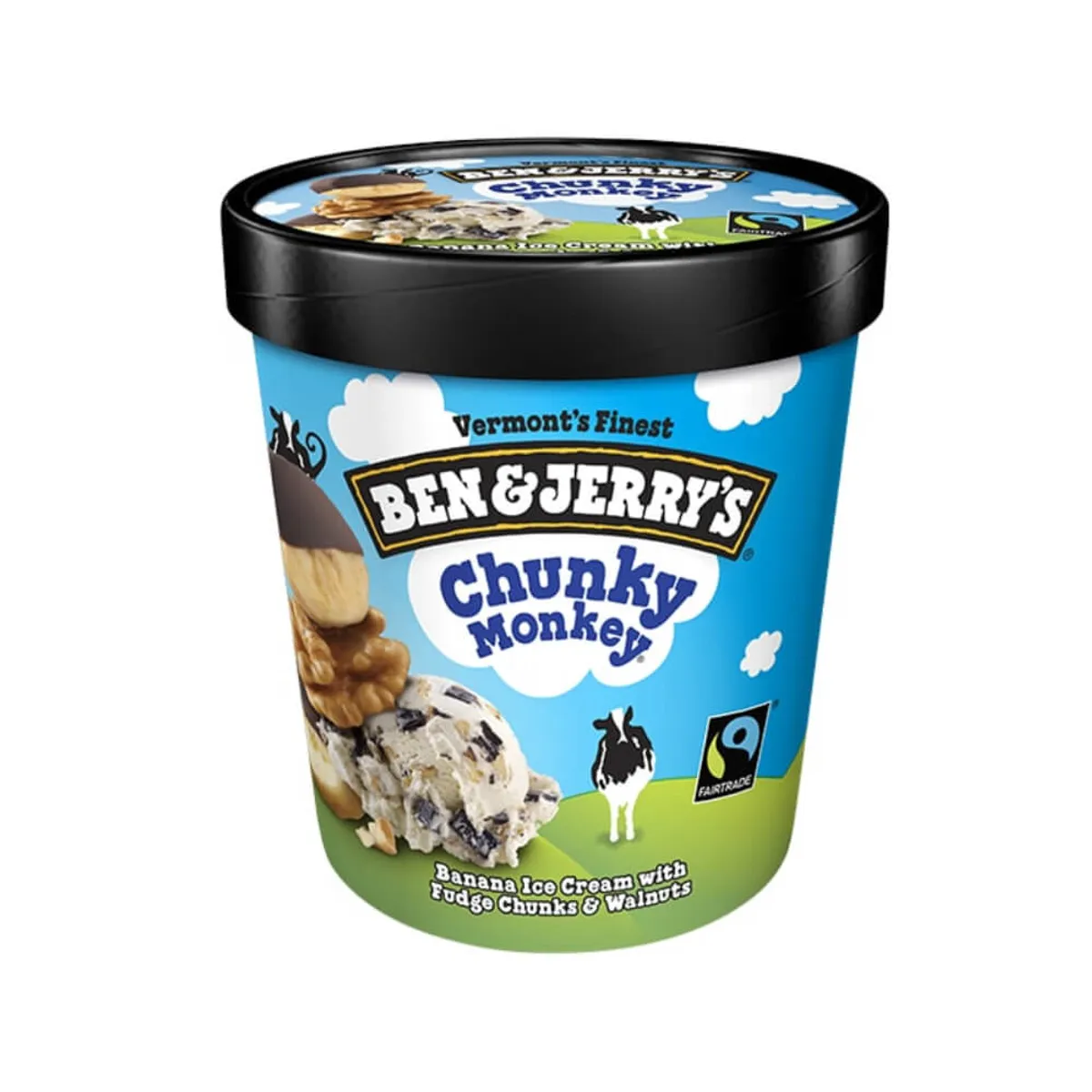 Ben & Jerry's Chunky Monkey Banana Ice Cream with Fudge Chunks and Walnuts 473Ml