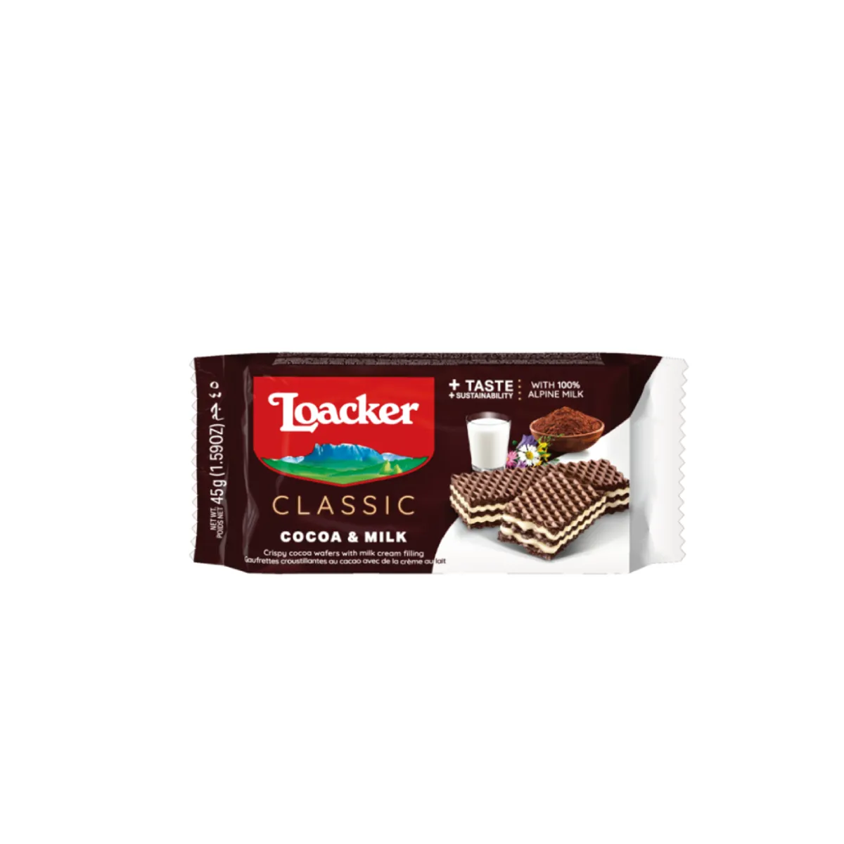 Loacker Cacoa Milk Wafers 45G