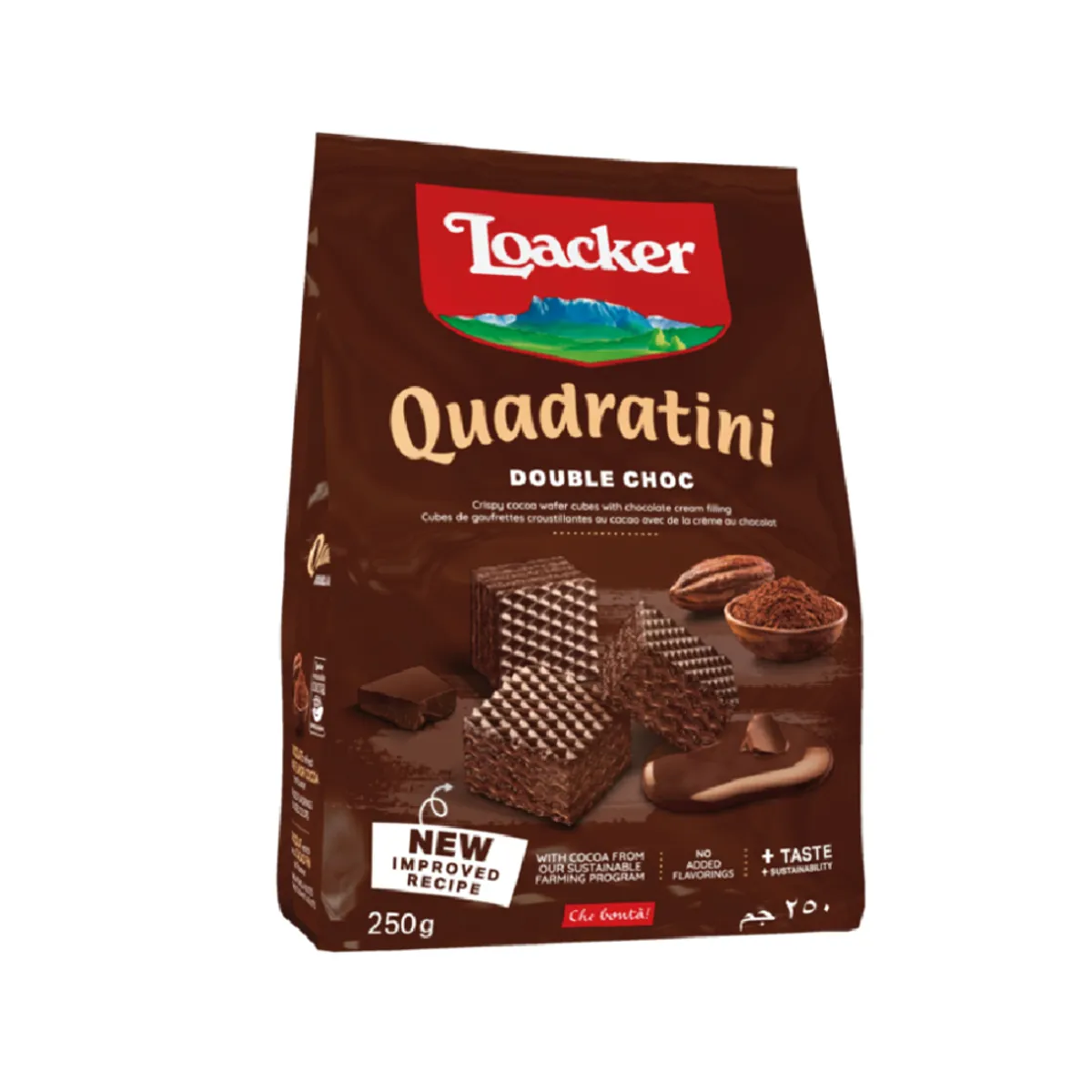 Loacker Quadratini Double Choc. 250G