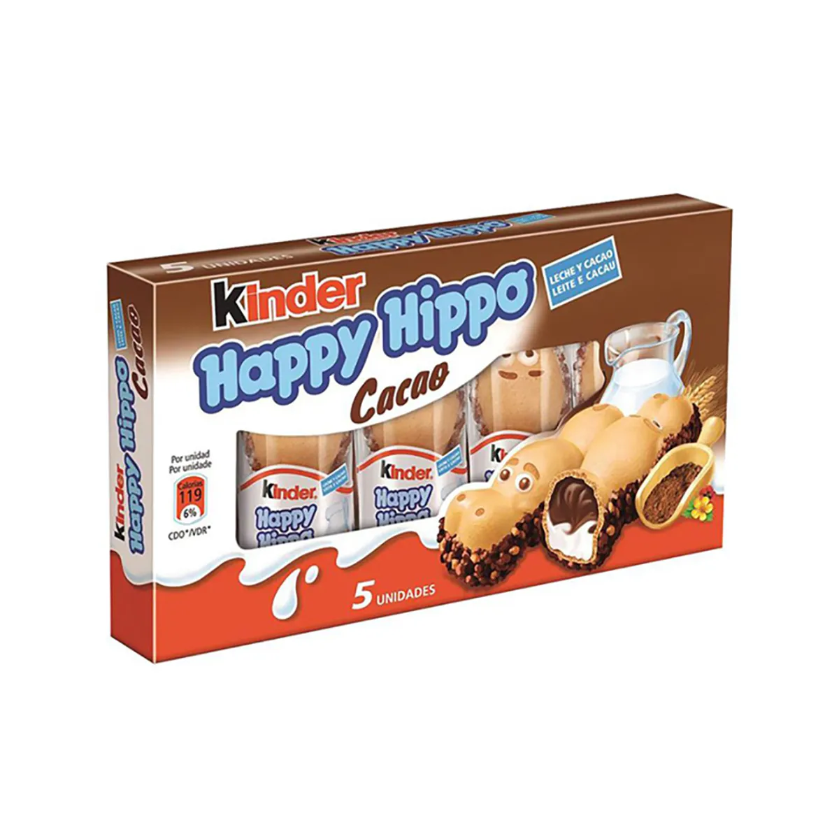 Kinder Happy Hippo Biscuits T5 104Gm
