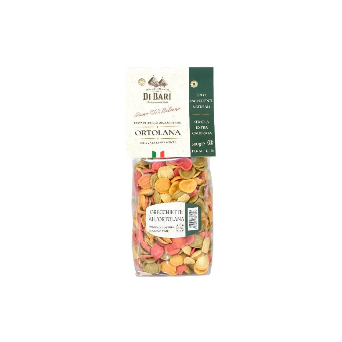 Di Bari Orecchiette All Ortolana Italian Pasta 500g