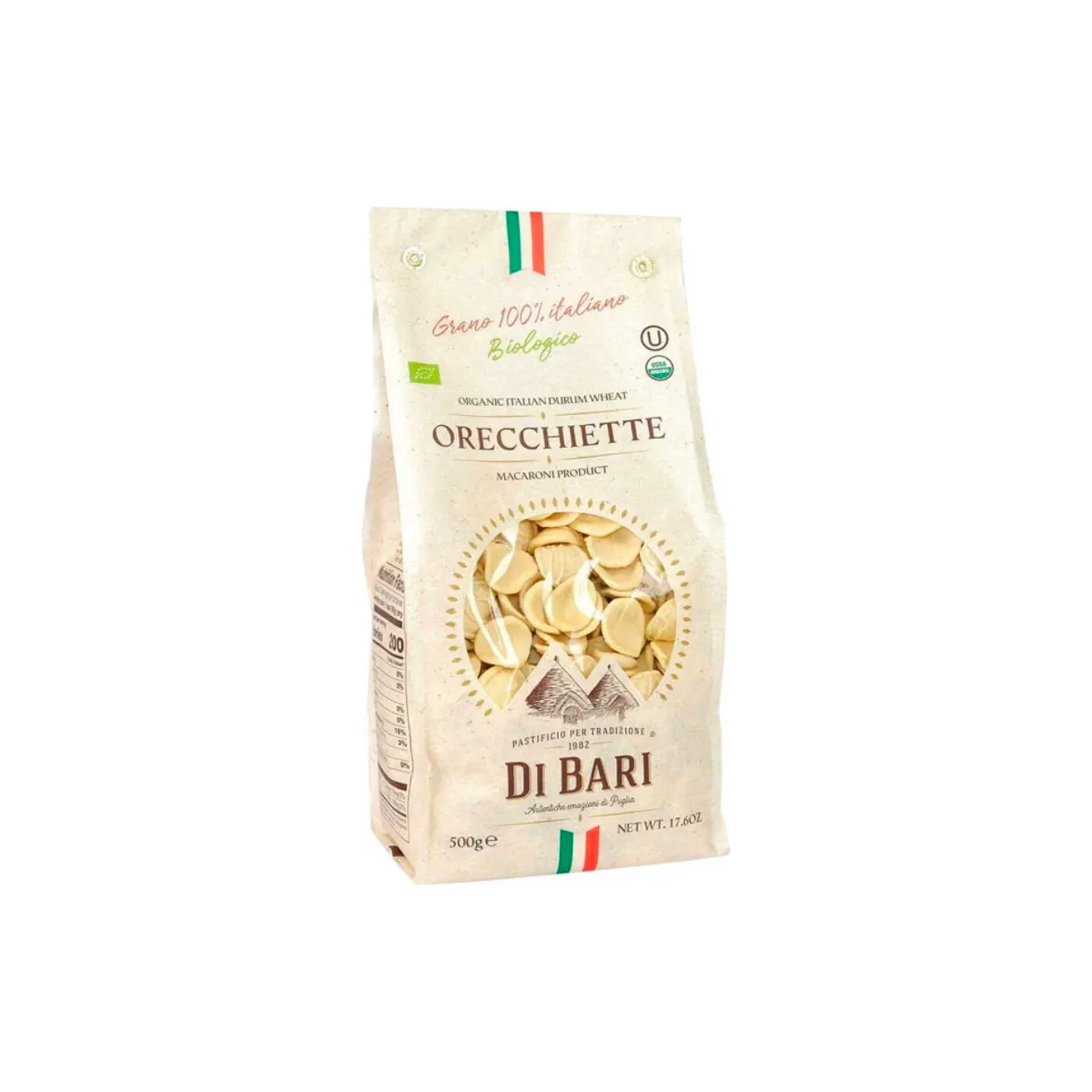 Di Bari Organic Orecchiette Macaroni 500g