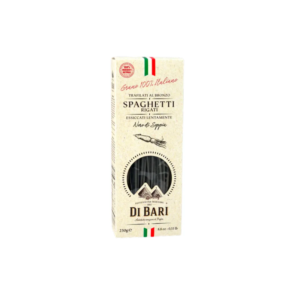 Di Bari Cuttlefish Ink Rigati Spaghetti 250g