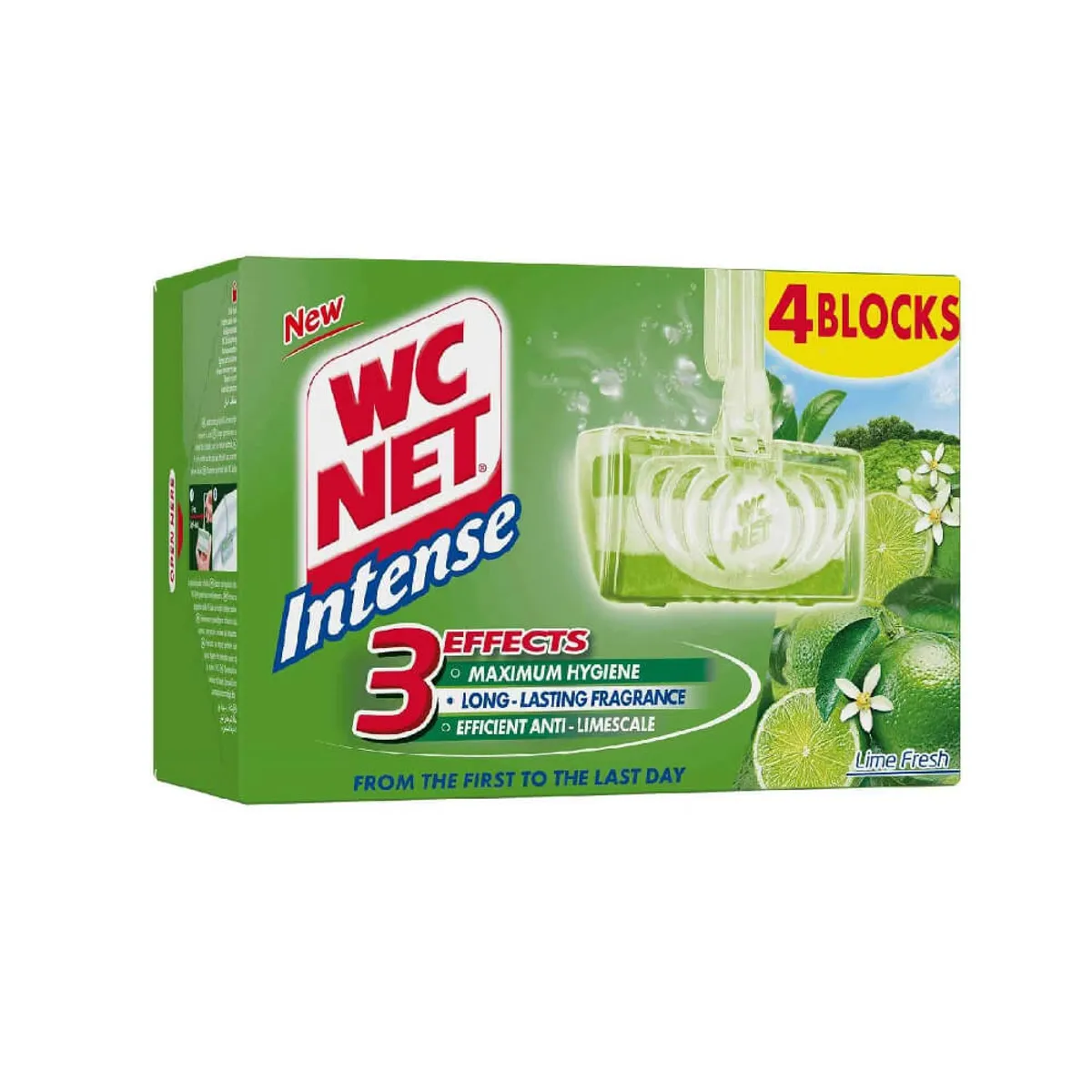 WC Net Intense Toilet Blocks Lime Fresh 4s