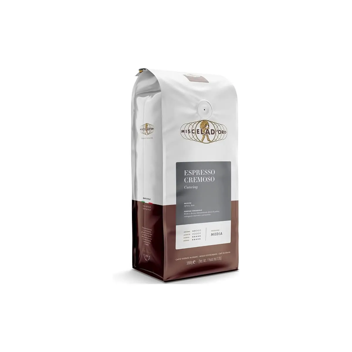 Miscela D Oro Espresso Cremoso Medium Whole Coffee Beans 500g