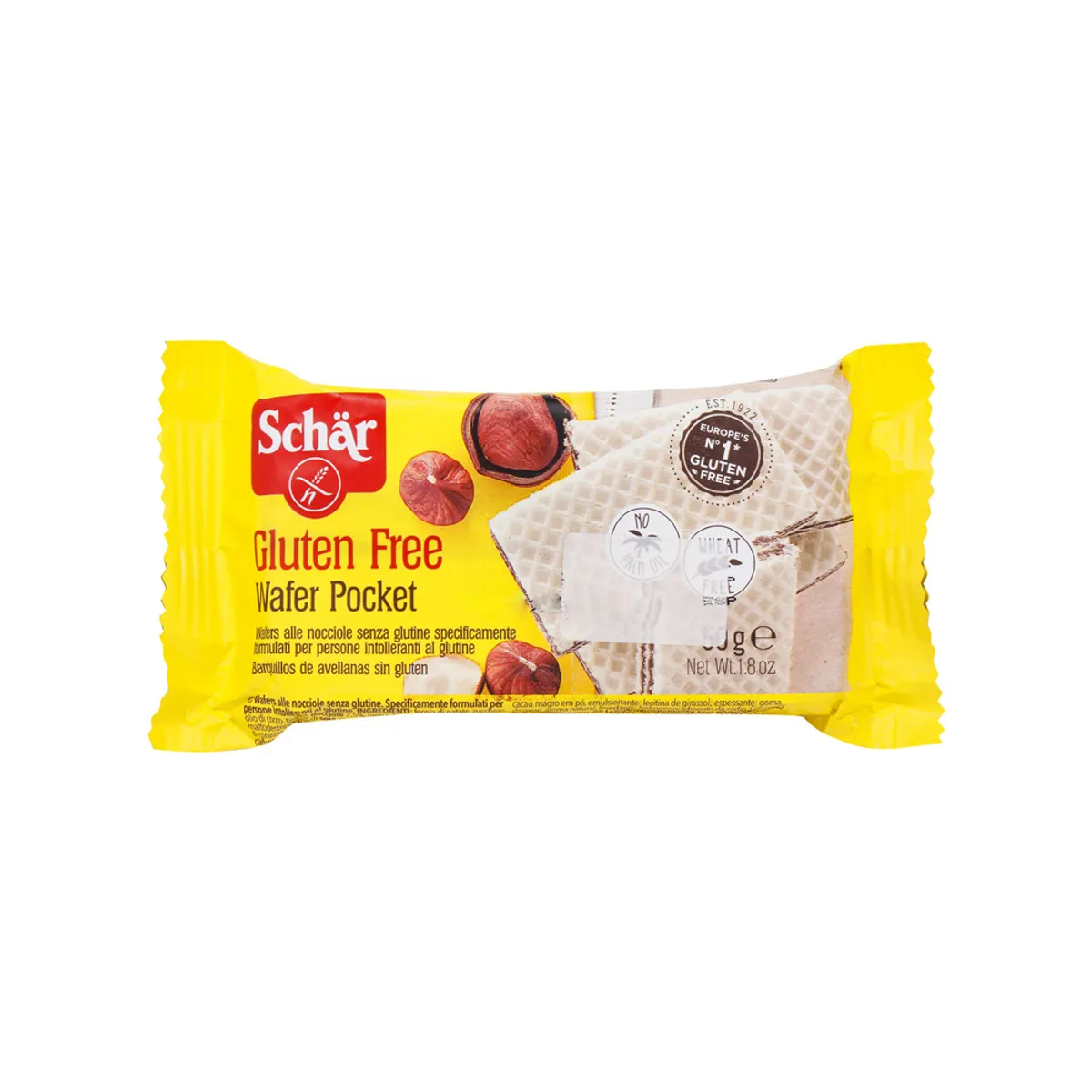 Schar Hazelnut Wafer Pockets Gluten Free 50G