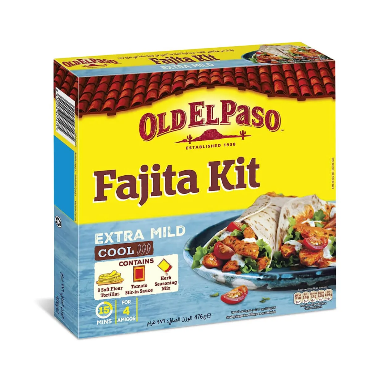 Old El Paso Fajita Kit Extra Mild Cool 476gm