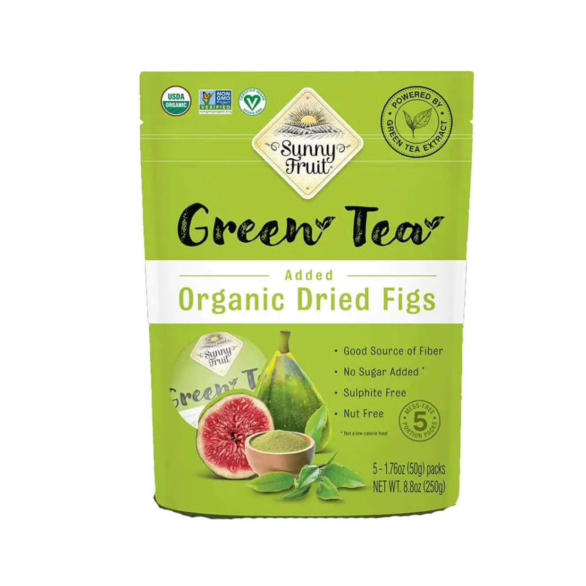Sunny Fruits Green Tea Organic Dried Figs 250gm
