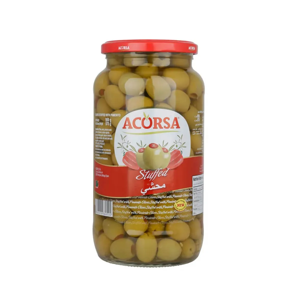 Acorsa Olives Green Stuffed Jar 575G