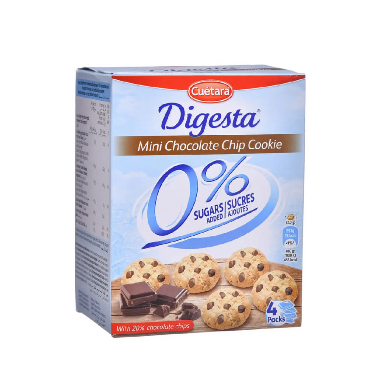Cuetara Mini Cookies With Chocolate Chips 0% Sugar 120gm