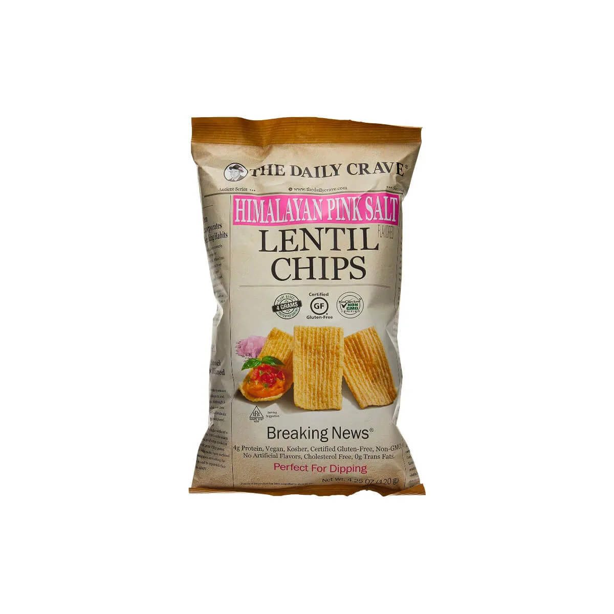 The Daily Crave Himalayan Pink Salt Lentil Chips 120g