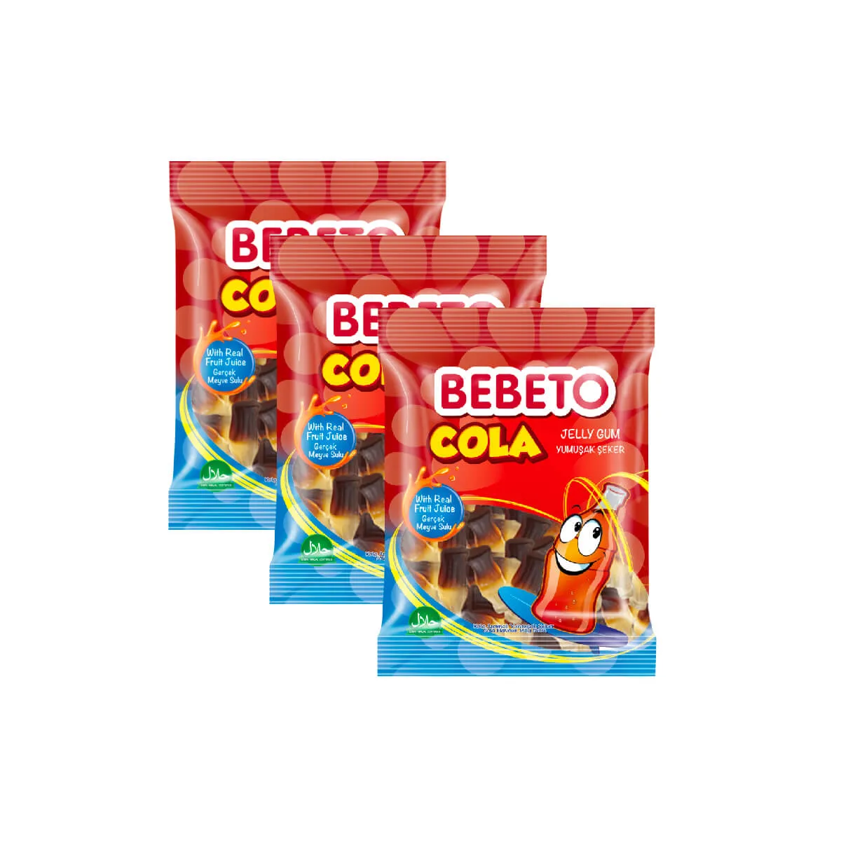 Bebeto Cola Jelly Gum 3x80g
