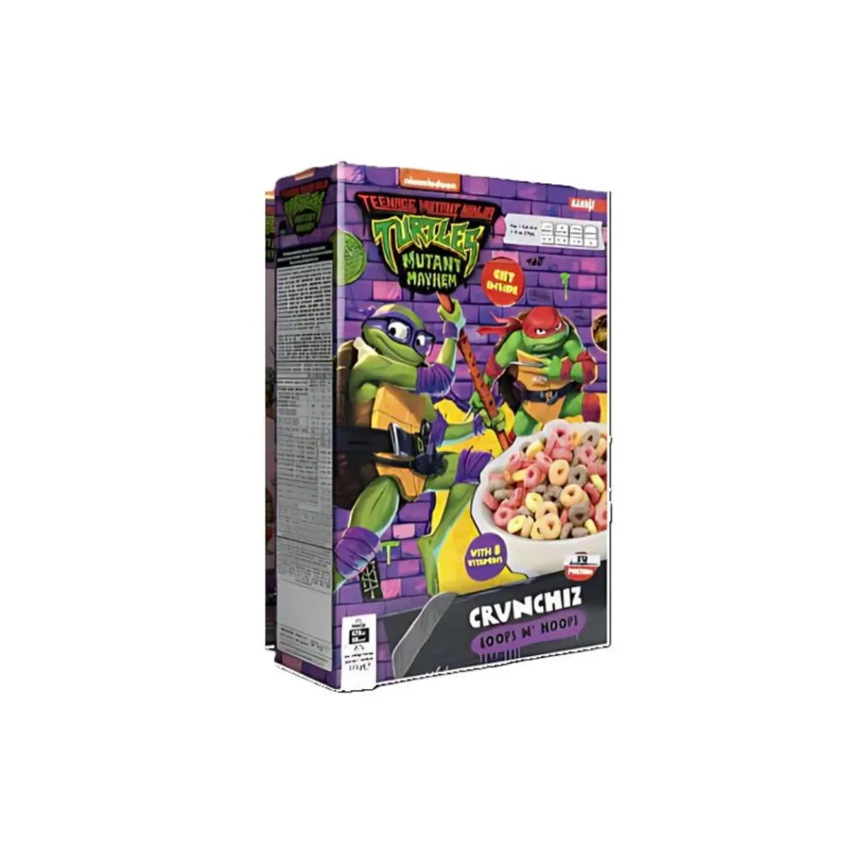 Kandiz Teenage Mutant Ninja Crunchiz Loops N Hoops Breakfast Cereal 375g