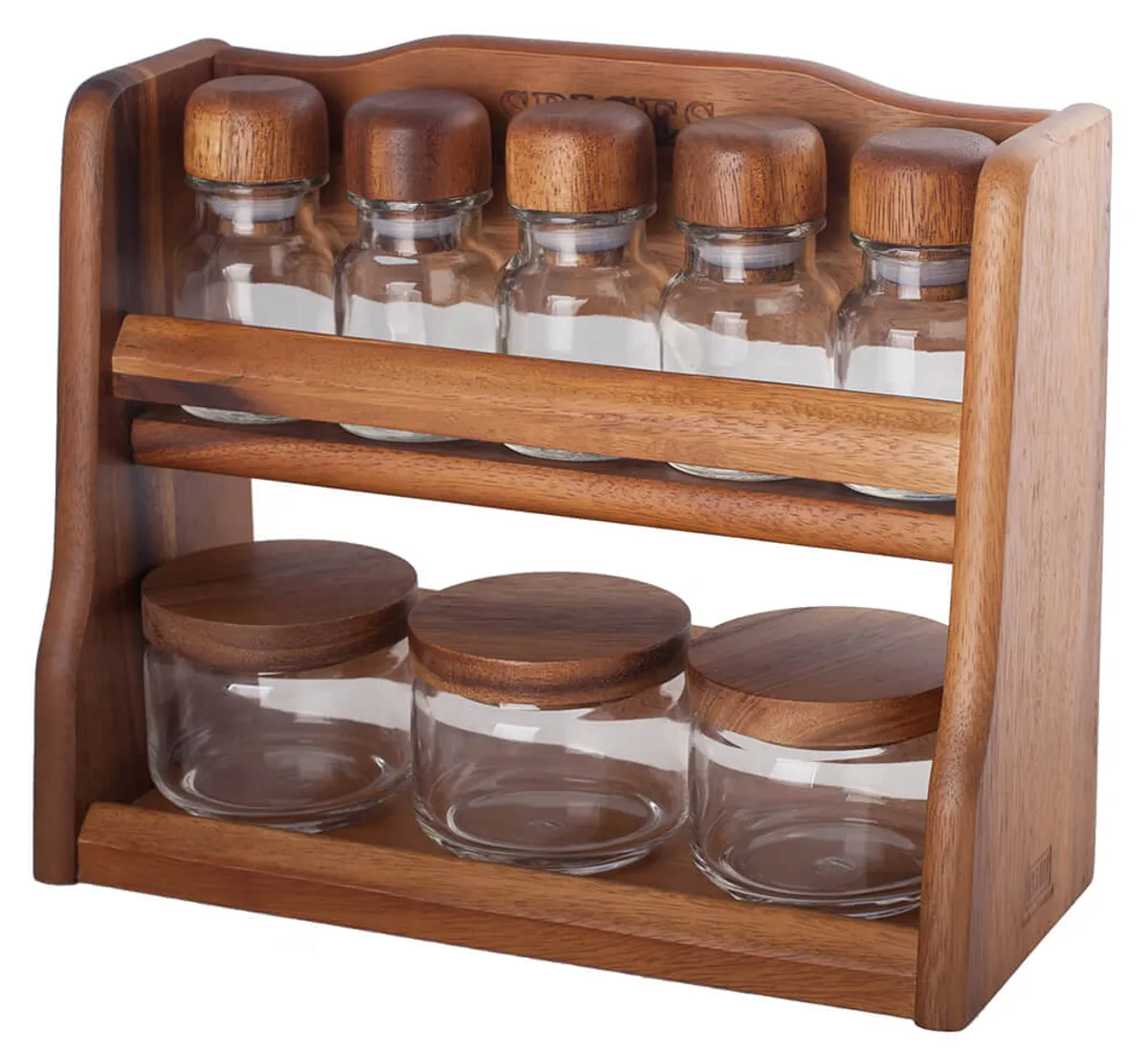 Billi Spice Rack 5 Bottles With Canister 3Pcs Set 31.5x13x25.5cm