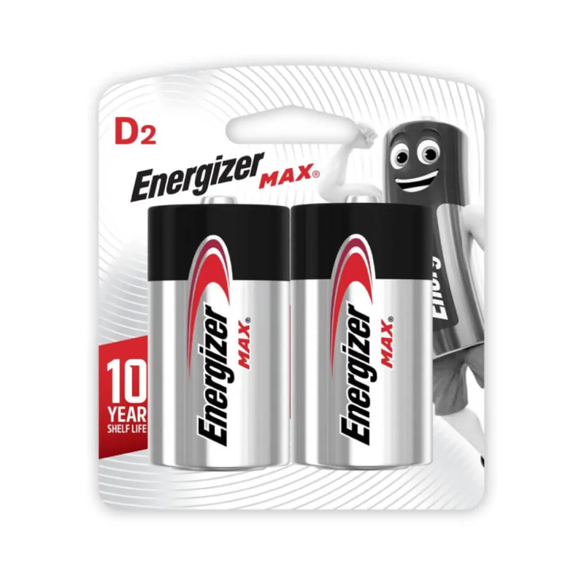 Energizer Max D 2 Alkaline Battery 1.5V 2 Pieces