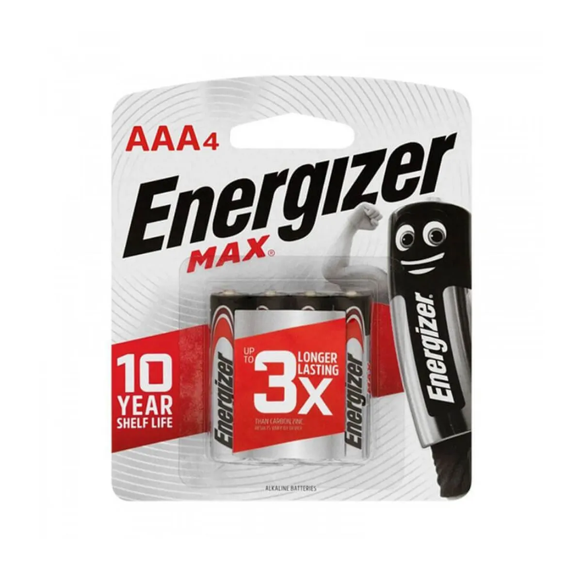 Energizer Max AAA 4 Alkaline Battery 1.5V 4 Pieces