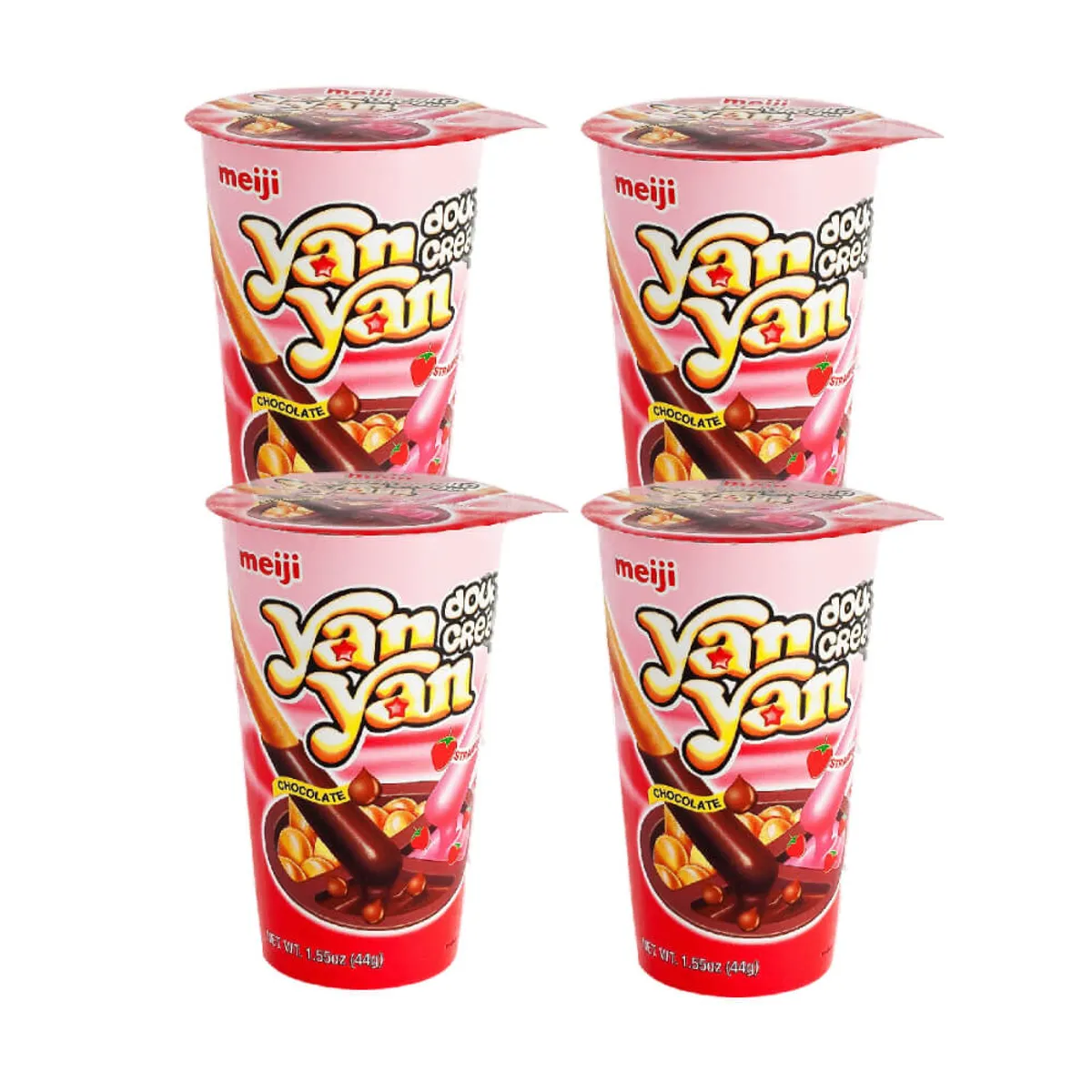 Yan Yan Cup Choco/Strawberry 4Pcs @Special Offer