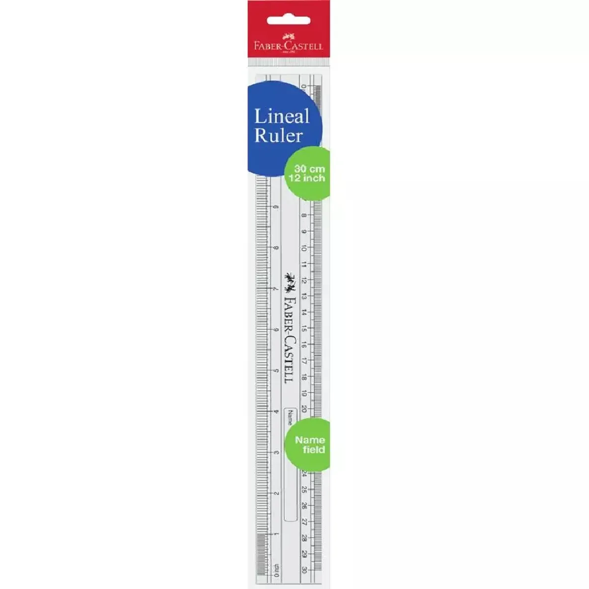 Faber-Castell Clear Broad Plastic Ruler 30Cm