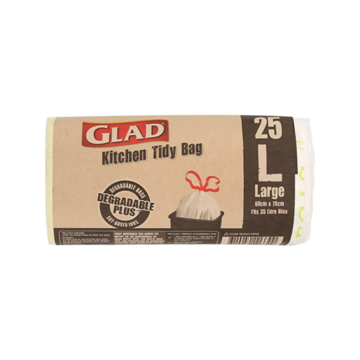 Glad Large Black Garbage Bags 25s