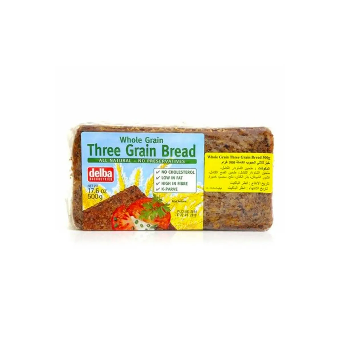 Delba Whole Grain Three Grain Bread 500g