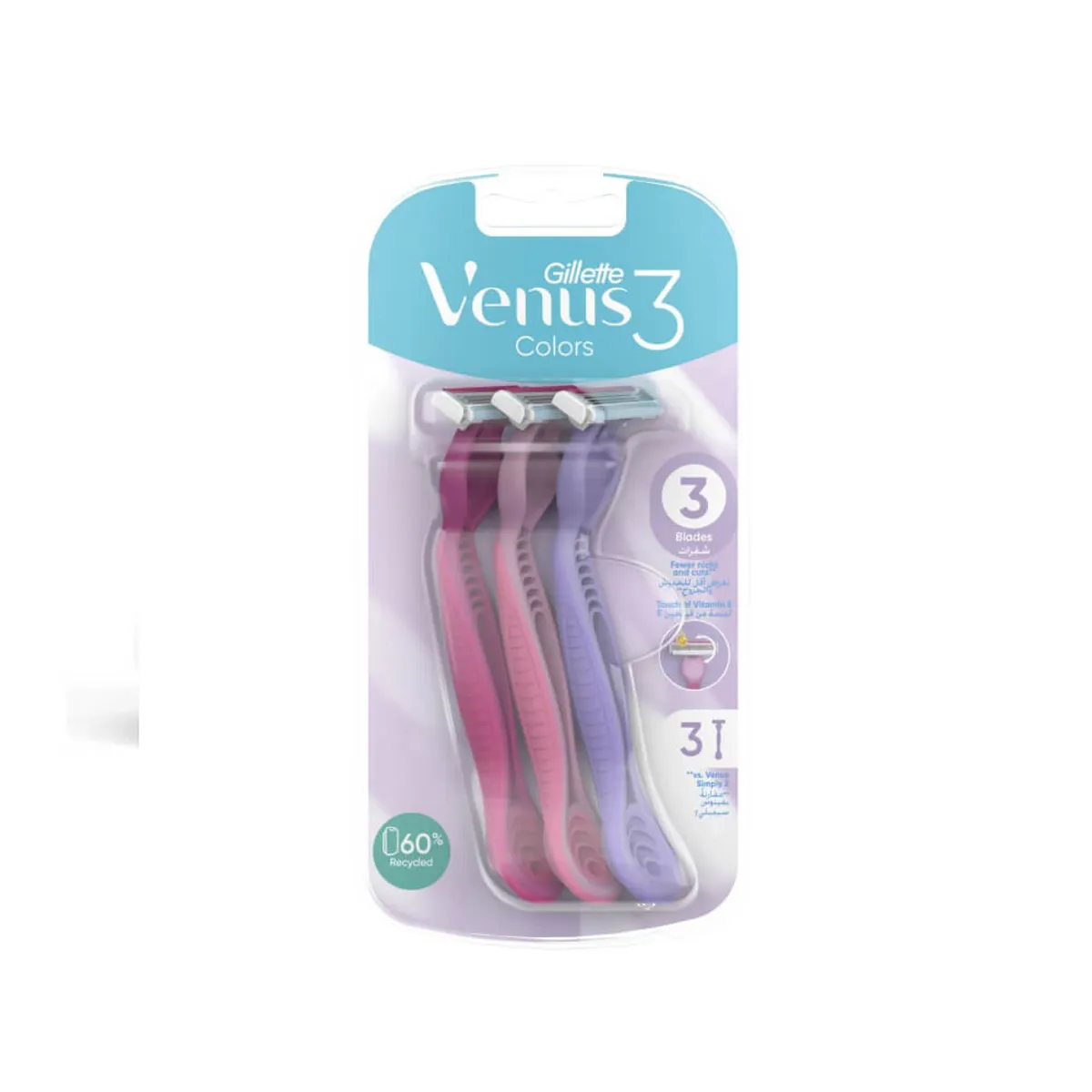 Gillette Venus Plus Pink Disposable 3's