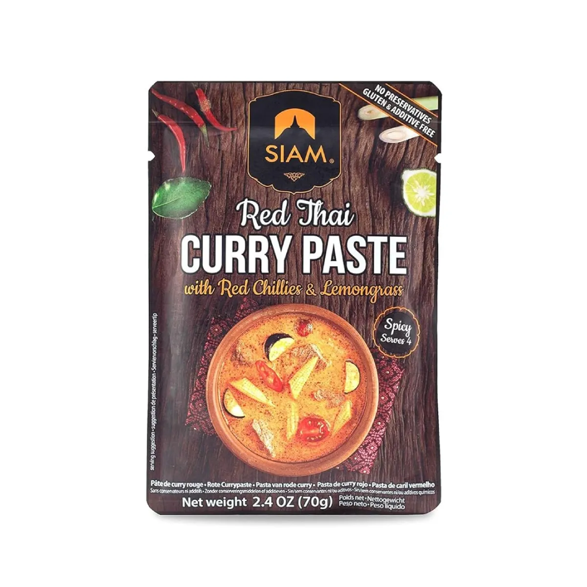 De Siam Red Thai Curry Paste 70G