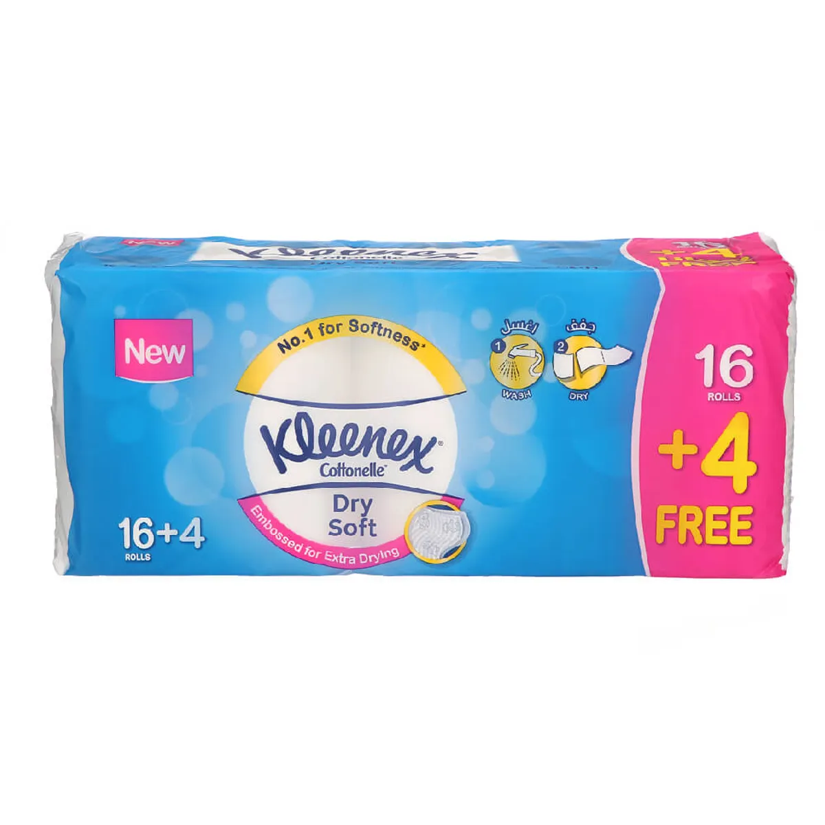 Kleenex Toilet Roll Dry Soft 200s 16+4 Free